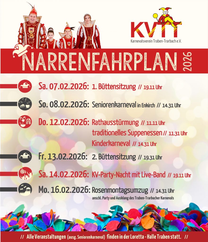 Narrenfahrplan 2026